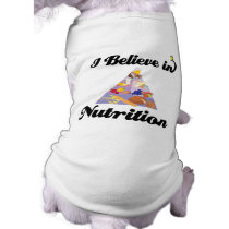 i believe in nutrition doggie tee