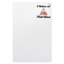 i believe in nutrition stationery paper