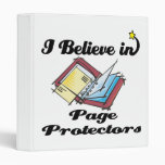 i believe in page protectors vinyl binders