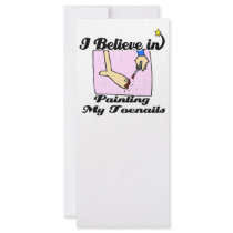 i believe in painting my toenails custom rack cards