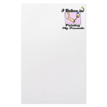 i believe in painting my toenails stationery paper