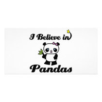 i believe in pandas photo card template