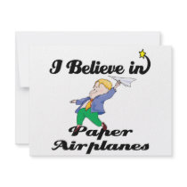 i believe in paper airplanes personalized invitations