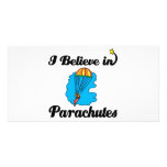 i believe in parachutes photo greeting card