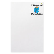 i believe in parachuting stationery design