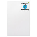 i believe in parachuting stationery design