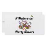 i believe in party favors photo card