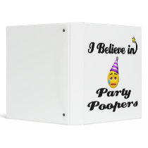 i believe in party poopers binders