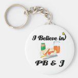 i believe in PB and J Keychains