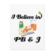 i believe in PB and J Postcards