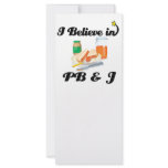 i believe in PB and J Rack Card Design