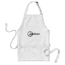 I BELIEVE in PEACE aprons
