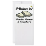 i believe in peanut butter and crackers personalized rack card