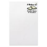 i believe in peanut butter and crackers stationery design
