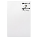 i believe in peanut butter personalized stationery