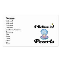 i believe in pearls business card template