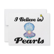 i believe in pearls personalized announcement