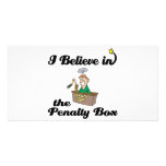 i believe in penalty box personalized photo card