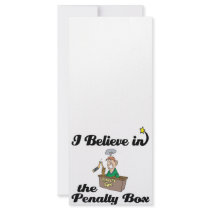 i believe in penalty box personalized rack card