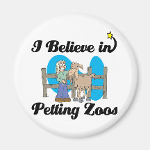 i believe in petting zoos refrigerator magnets