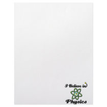 i believe in physics personalized letterhead