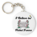 i believe in picket fences keychains