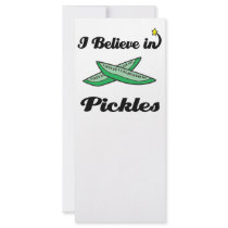 i believe in pickles full color rack card