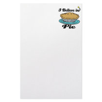 i believe in pie stationery design