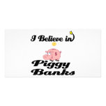 i believe in piggy banks photo cards