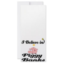 i believe in piggy banks custom rack cards
