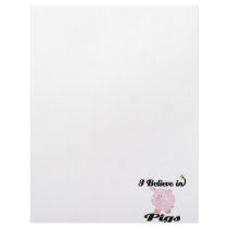 i believe in pigs personalized letterhead