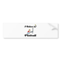 i believe in pinball bumper sticker