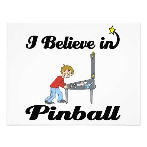 i believe in pinball personalized invitation