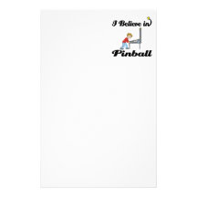 i believe in pinball personalized stationery