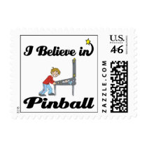 i believe in pinball postage stamp