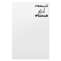 i believe in pinball personalized stationery
