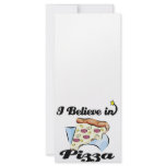 i believe in pizza rack card