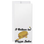 i believe in pizza subs custom rack card