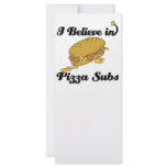 i believe in pizza subs rack cards