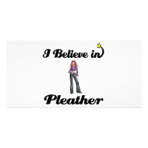 i believe in pleather photo card template