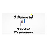 i believe in pocket protectors customized photo card