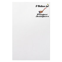 i believe in pooper scoopers stationery paper