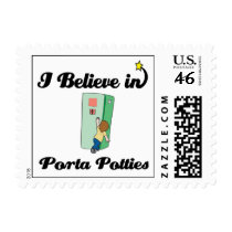 i believe in porta potties stamp
