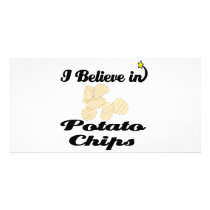 i believe in potato chips personalized photo card