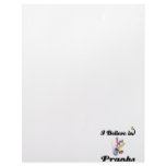 i believe in pranks letterhead design