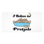 i believe in pretzels photo card