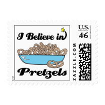 i believe in pretzels postage