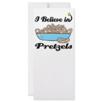 i believe in pretzels rack card design