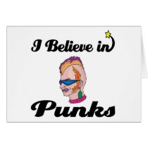 i believe in punks greeting card