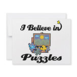 i believe in puzzles personalized invitations